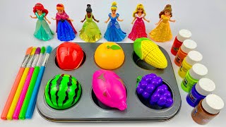 Satisfying Video I How to make Princess Lolipops in to Heart Pool AND Rainbow Painted Cutting ASMR [upl. by Rainwater872]