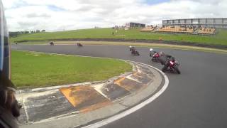 Classic Motorcycle Racing NZCMRR Hampton Downs 261014 Barry Sheene Cup 350cc Race [upl. by Oruntha]