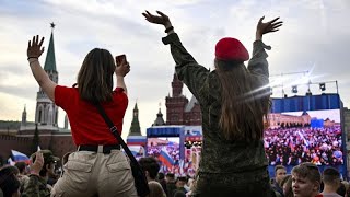 A Moscou un concert pour lanniversaire de lannexion revendiquée de régions ukrainiennes [upl. by Borlow385]