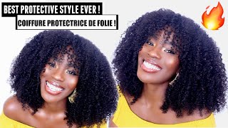 Jai une FRANGEEEE 🔥 Best Protective Style for Natural Hair ft HergivenHair [upl. by Anaoy]