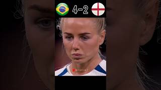 England Womens vs Brazil Mens Semi Final World cup 🥶🔥 neymar shorts football youtube [upl. by Doone]