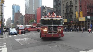 FDNY Ladder 4 Battalion 9 Responding Lots of Air Horn [upl. by Elleryt94]