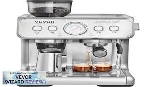 VEVOR Espresso Machine with Grinder 15 Bar SemiAutomatic Espresso Coffee Maker Review [upl. by Llemart]