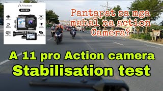 A11 PRO Action Camera  Stabilisation test NO CUT naka mount sa top box 4k 30fps [upl. by Anima]