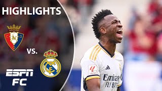 PUT ON A SHOW 🙌 Osasuna vs Real Madrid  LALIGA Highlights  ESPN FC [upl. by Bannister]