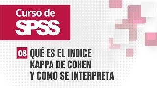 08 Qué es el Indice Kappa de Cohen y como se interpreta  Curso de SPSS [upl. by Ahsaten]