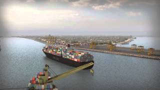 Bushehr port development project Animation [upl. by Yrelbmik]