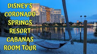 DISNEYS CORONADO SPRINGS RESORT CABANAS ROOM TOUR [upl. by Serdna]