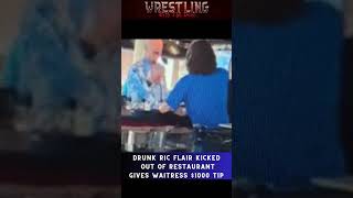 Drunk Ric Flair Kicked Out Of Restaurant Leaves Waitress 1000 Tip As A Statement ricflair drunk [upl. by Eirrehc]