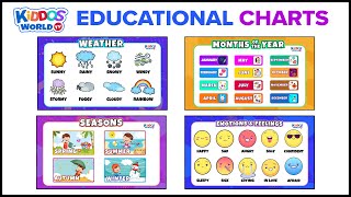 Learn Educational Charts for Basic Learning for Preschool [upl. by Alleul335]