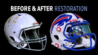 Restoring an old football helmet [upl. by Natsyrt]