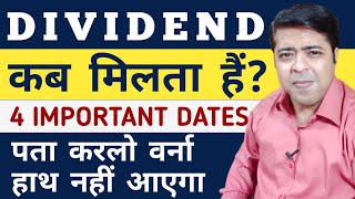 Dividend Dates Explained Declaration Record Ex Dividend Payment Date  ITC Dividend 2020 Dates [upl. by Broeker]