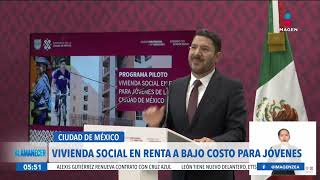 Lanzan programa sobre vivienda social en renta a bajo costo para jóvenes de la CDMX  Francisco Zea [upl. by Oicor508]