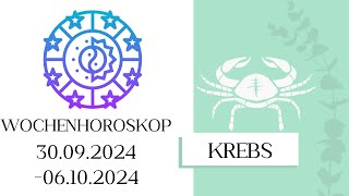 ♋ Wochenhoroskop  Krebs  3009061024  KW 402024 [upl. by Anaujait]