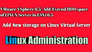 VMware vSphere 65  AddExtend HDD space of Linux OS in ESXi 65 [upl. by Jacquetta457]