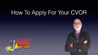 How To Apply For A CVOR [upl. by Irollam]