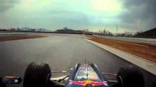 Korean Grand Prix Circuit  First laps in Red Bull Racing F1 Car [upl. by Einafit]