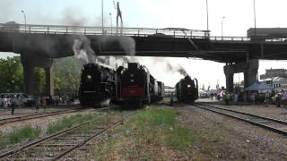 Train Festival 2011 Chinese and American Steam locomotives [upl. by Kcirredal801]