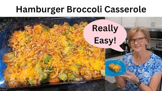 Hamburger Broccoli Casserole  Ground Beef Recipe [upl. by Cirdahc383]