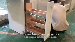 Pull Out Spice Rack Kitchen Base Cabinet [upl. by Neumann519]