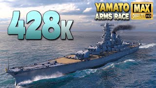 Battleship Yamato dominates on map quotMountain Rangequot  World of Warships [upl. by Jerman582]