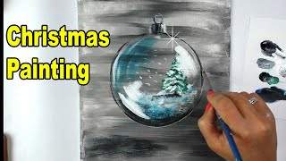 CHRISTMAS ORNAMENTS PAINTING  Acrylic Painting for Beginners  How to Paint [upl. by Oscar285]