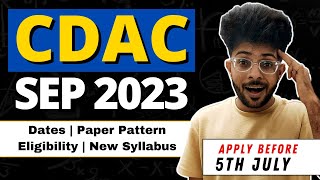 CDAC NEW Batch Announced  Sept 2023 Batch  Courses  Eligibility  CCAT Syllabus Changed ✅ [upl. by Anitnamaid588]