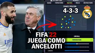 JUEGA COMO EL MADRID DE ANCELOTTI EN FIFA 22 [upl. by Yelyr35]