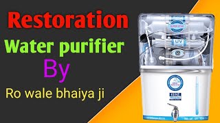 Restoration of RO system  Restoration of water purifier  Water purifier [upl. by Livvyy]