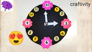 Clock model for School project  How to make clock model easy way  School Project of clock making [upl. by Ilrebmyk]