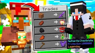 Minecraft But Villagers Trade Op Items [upl. by Llehctim605]