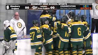 Simsbury High School Boys Varsity Hockey  February 8 2023 [upl. by Llesirg]