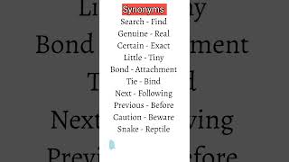 Synonyms  Towards English  Learn English  shorts ytshorts viralshorts [upl. by Mata406]