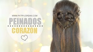 Peinados con trenzas en forma de corazón [upl. by Negah]