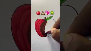 🍎💩💖🪲mix emoji art drawing mixart [upl. by Anivla]