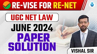 UGC NET Law 2024 Paper Solution  Law June 2024 Solution by Vishal Sir  UGC NET 2024 JRFAdda [upl. by Nalac]