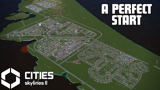 The Perfect Start to a City in Cities Skylines 2  Cities Skylines 2 GAMEPLAY [upl. by Yelssew]