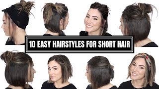 10 EASY HAIRSTYLES FOR SHORT HAIR  CHLOE BROWN [upl. by Assiluj]