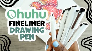 Testing The OHUHU FINELINER DRAWING PEN  First Impressions [upl. by Naillimixam122]