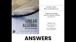 Linear Algebra And Its Applications 6th Edition Answers [upl. by Milzie139]