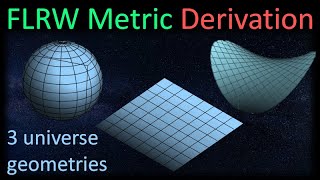 Relativity 110b Cosmology  FLRW Metric Derivation 3 possible geometries [upl. by Bueschel]