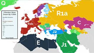 European paternal YDNA haplogroups distribution by country [upl. by Marcile]