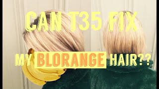 CAN WELLA T35 TONER MAKE MY YELLOWORANGE HAIR BLONDE [upl. by Reena]