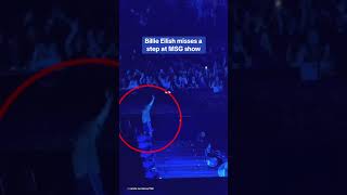 Billie Eilish suffers nasty fall during MSG gig [upl. by Nonnahsed180]