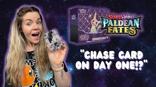 Chase Card On Day One  POKÉMON SCARLET amp VIOLET PALDEAN FATES ELITE TRAINER BOX [upl. by Sirap]