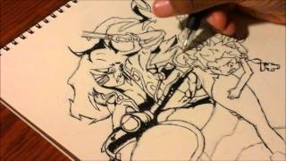 Michiko and Hatchin drawing part 2 [upl. by Dickie897]