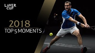 Laver Cup Top 5 moments  Laver Cup 2018 [upl. by Yelsiap]