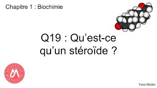 Chapitre 1  Biochimie  Q19  Questce quun stéroïde [upl. by Ahsikrats]