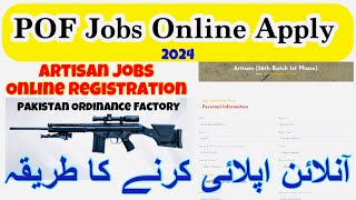 POF jobs online apply 2024  artisan jobs online registration  POF jobs 2024 online apply [upl. by Navis]