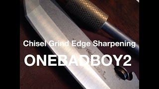 Sharpen a Chisel Edged Knife like an Emerson [upl. by Amund]